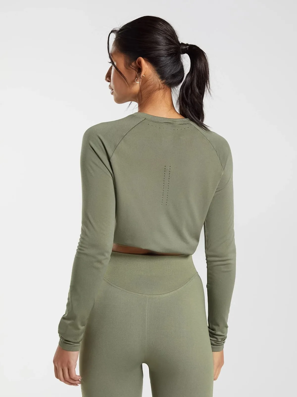 Sweat Long Sleeve Crop Top - obrazek 2
